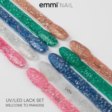 Shellac vernis UV/LED Set de paillettes 3D "Welcome to Paradise