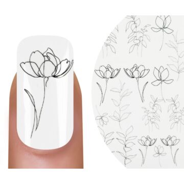 Emmi-Nail Watertattoo Ligne de fleurs
