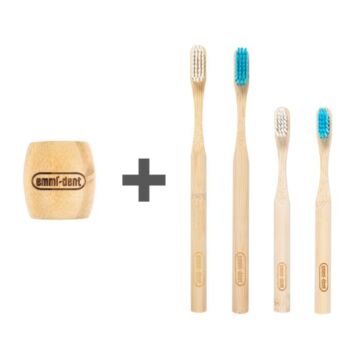 Emmi-dent Support en bambou + brosse à dents au choix