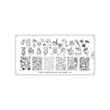 MoYou-London Stamping Pochoir Care Bears Magic 03