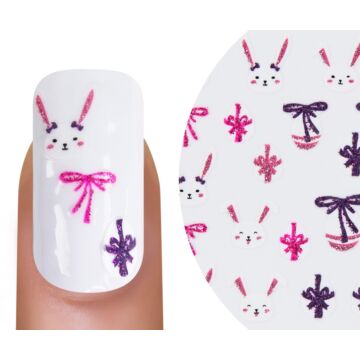 Emmi-Nail 3D Art Nail Sticker Lapin de Pâques "Happy