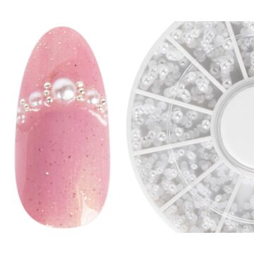 Emmi-Nail Présentoir perles demi-rondes "little white 