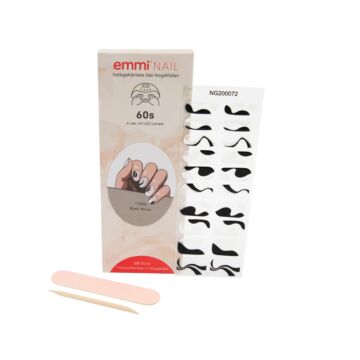 Emmi-Nail Gel Films pour ongles Black Waves 20pcs