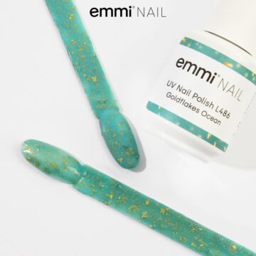 Emmi Shellac vernis UV/LED Goldflakes Ocean -L486- 