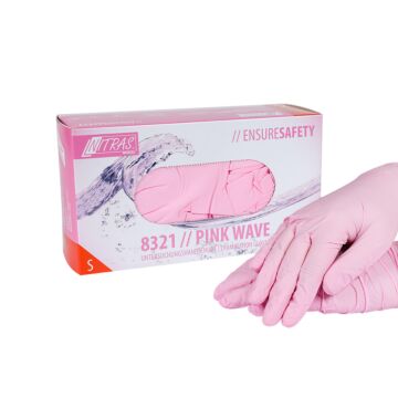 Gants en nitrile rose Gr. S