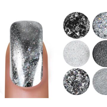 Emmi Nailart Powder Set Silver