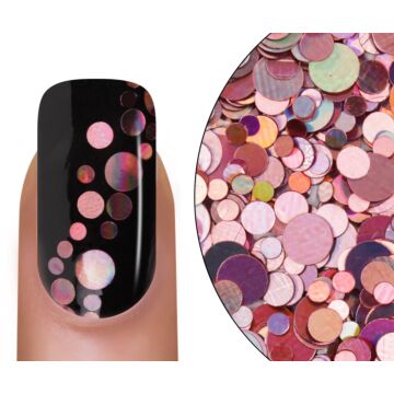 Mélange de paillettes roses