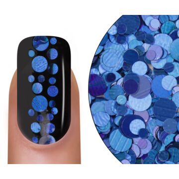 Mélange de paillettes bleu