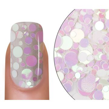 Mélange de paillettes blanches
