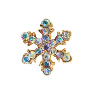 Nail Charm flocon de neige or-crystal