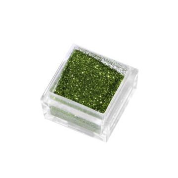 Poudre à paillettes jaune-vert