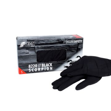 Gants en latex Black Scorpion Noir Gr. S