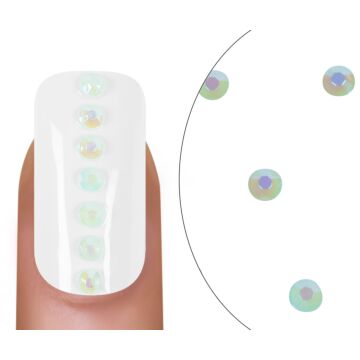 Pierres strass Milky Emerald 2mm
